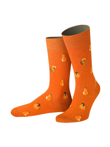 von Jungfeld Gemusterte Socken Kürbis Icon in Orange