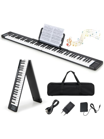 COSTWAY 88 Tastatur digitale Keyboard in Schwarz