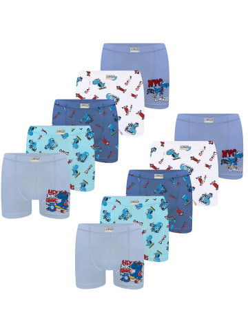 LOREZA 10er Set Boxershorts - Dino- Bunt