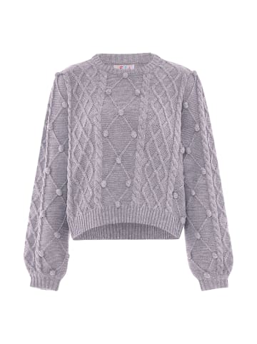 IZIA Damen Pullover in GRAU MELANGE