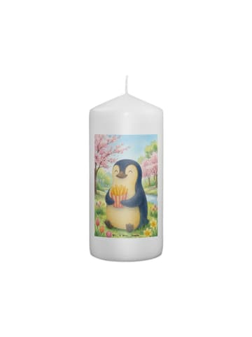 Mr. & Mrs. Panda Kerze Pinguin Frühling Pommes Design ohne Spruch in Weiß