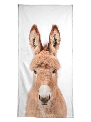Juniqe Handtuch "Donkey" in Braun & Cremeweiß
