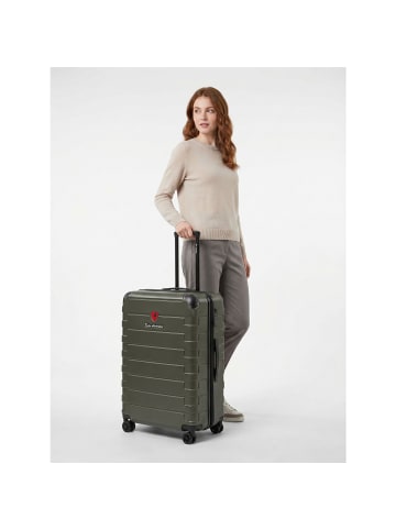 Tonino Lamborghini Milano 4 Rollen Trolley L 72 cm mit Dehnfalte olive
