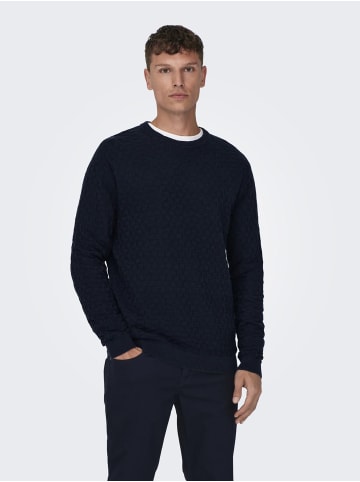 ONLY & SONS Strickpullover in Dark Navy