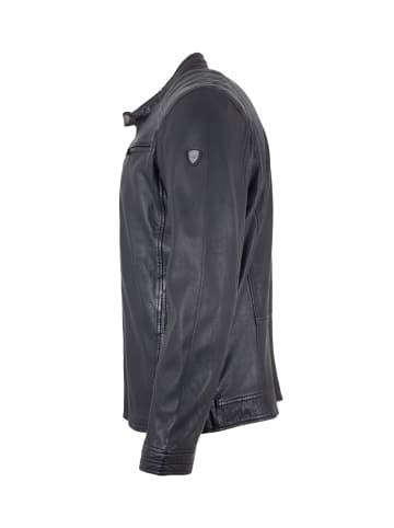 JILANI Lederjacke Lammnappa in Dunkelblau