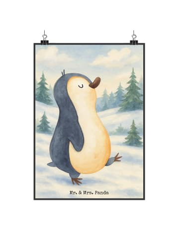 Mr. & Mrs. Panda Bild Pinguin mHerzieren Design ohne Spruch in Weiß
