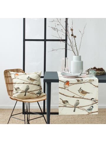 APELT Baumwolle Kissenhülle Winterwelt in Vögel