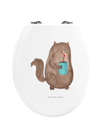 Mr. & Mrs. Panda Toilettensitz Katze Dose ohne Spruch in Weiß