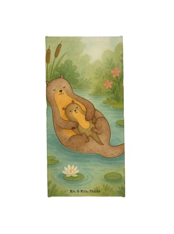 Mr. & Mrs. Panda Badetuch Otter Kind Design ohne Spruch in Grau Pastell