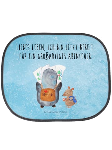 Mr. & Mrs. Panda Auto Sonnenblende Pinguin & Maus Wanderer mit S... in Eisblau