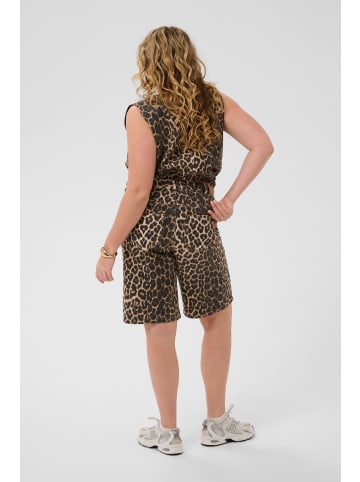KAFFE curve Jeansshorts KCjessa Regular fit in Black/Brown Leopard