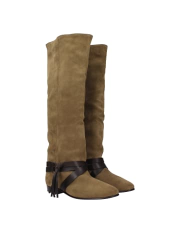 Isabel Marant Grün Leder Über dem Knie