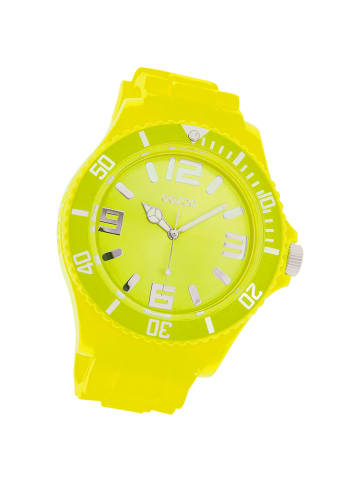 Oozoo Analog-Armbanduhr Oozoo Timepieces gelb extra groß (ca. 48mm)