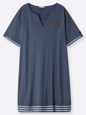 sheego Jersey-Kleid in rauchblau