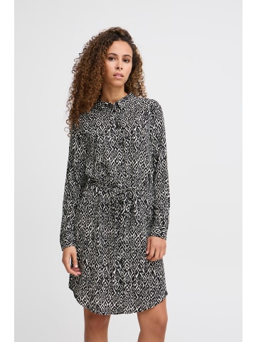 ICHI Kleid IHVERA Loose fit in Black Ikat aop