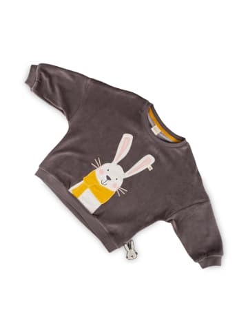 Sigikid Velours-Sweatshirt Schneehase in grau