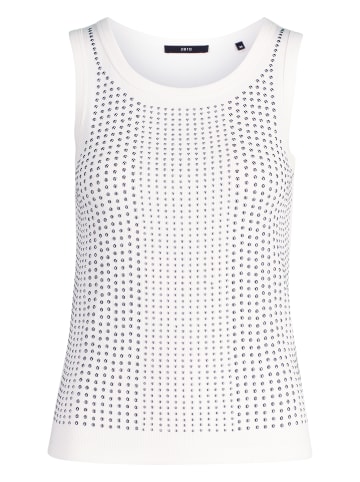 Zero  Top mit Ziernieten in Patch CreamSilver