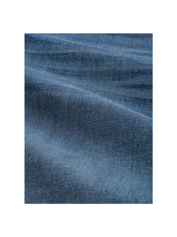 Tom Tailor Short in mid stone bright blue denim
