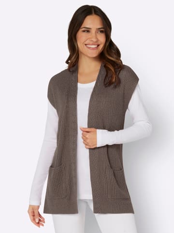 Sieh an! Strickweste in taupe