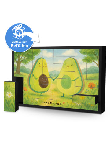 Mr. & Mrs. Panda Adventskalender Avocado Pärchen Design ohne Spruch in Weiß