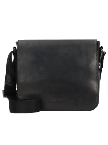 Greenburry Pure Black Umhängetasche Leder 26 cm in black