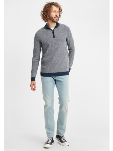 !SOLID Troyer SDDuncan 21300424ME Strick Pullover Troyer Feinstrick mit Stehkragen in Blau