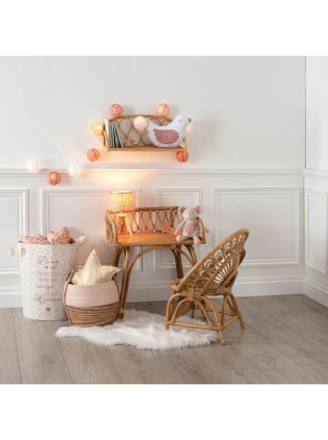 Atmosphera Créateur d'intérieur Wandregal für Kinderzimmer, Rattan in Braun, (B) 23 x (H) 24 x (L) 57 cm