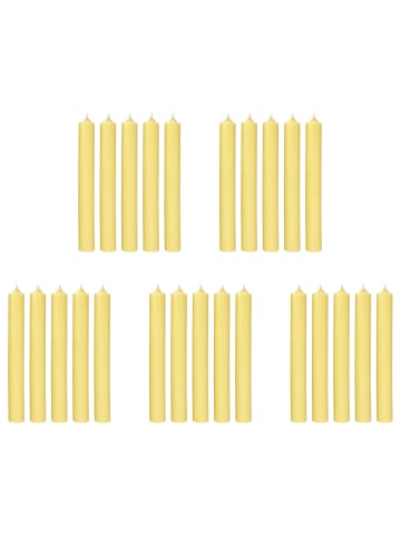 Butlers Butlers Stabkerze RAINBOW 25er-Set in Gelb