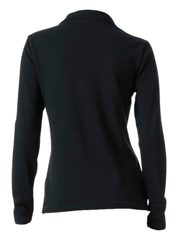 Heine Langarm-Poloshirt in schwarz