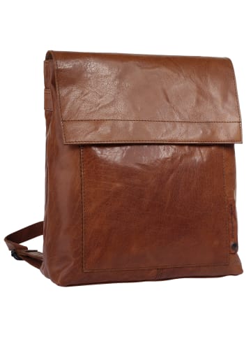 SPIKES & SPARROW Rucksack echt Leder in cognac