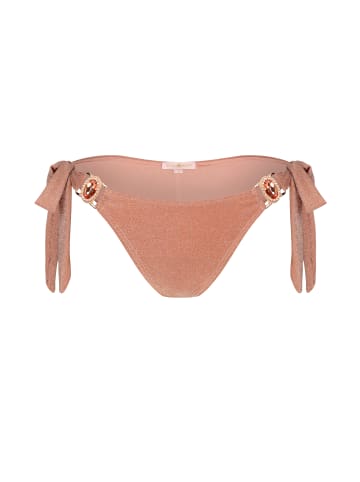 Moda Minx Bikini Hose Lumiere Amour Tie Side Brazilian in Soft Peach