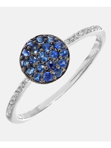 Diamant L'éternel Ring aus 375 Weißgold mit 0.44 Karat Diamant mit Saphir