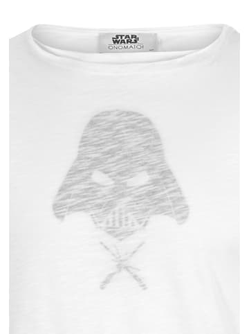 ONOMATO! T-Shirt kurzarm Star Wars Darth Vader Double Layer in Weiß