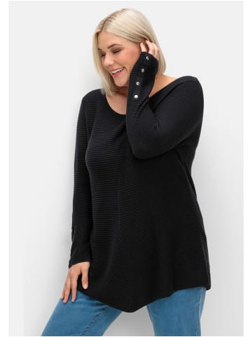 sheego Pullover in schwarz