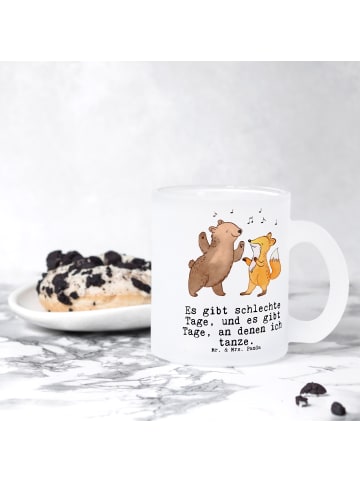 Mr. & Mrs. Panda Teetasse Hase Tanzen mit Spruch in Transparent