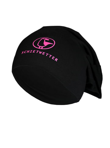 SCHIETWETTER Beanie mit Print Möwe in black/neon magenta