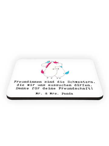 Mr. & Mrs. Panda Magnet Freundinnen Schwestern mit Spruch in Weiß