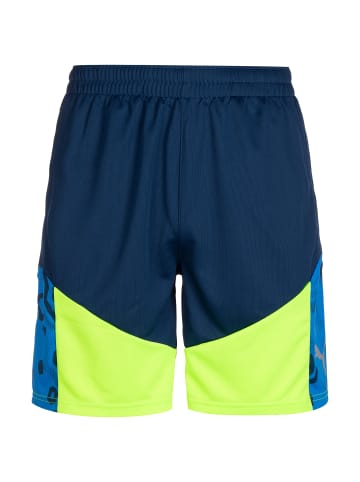 Puma Trainingsshorts individualCUP in dunkelblau / neongrün