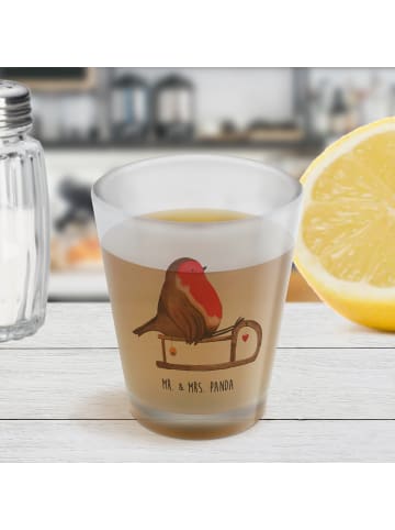 Mr. & Mrs. Panda Shotglas Rotkehlchen Schlitten ohne Spruch in Transparent