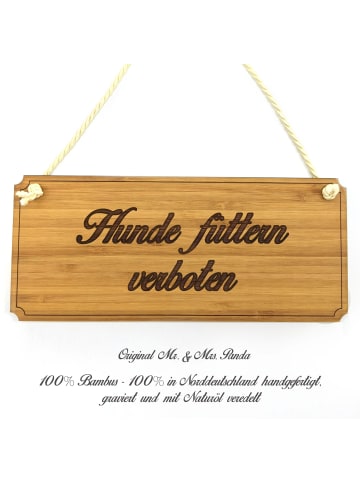 Mr. & Mrs. Panda Türschild Hunde füttern verboten mit Spruch in Keine Angabe