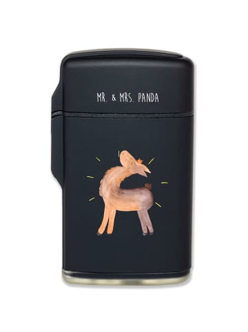 Mr. & Mrs. Panda Feuerzeug Lama Stolz ohne Spruch in Schwarz