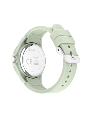 s.Oliver Armbanduhr mit süßem Leo Detail in grün