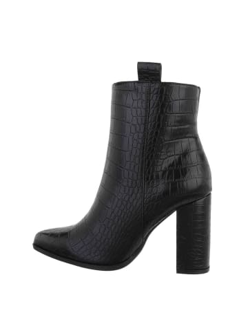 Ital-Design Stiefelette in Schwarz und Grau