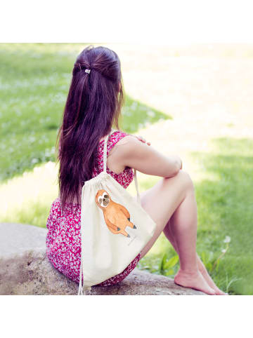Mr. & Mrs. Panda Tasche Faultier Zufrieden ohne Spruch in Creme