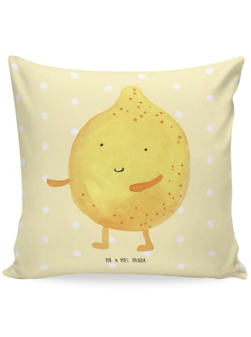 Mr. & Mrs. Panda Dekokissen Sofa Beste Freunde Zitrone ohne Spruch in Gelb Pastell