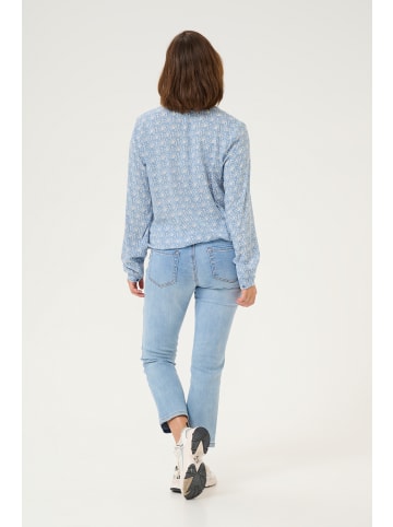 Kaffe Langarm-Bluse KAditte in Blue/Moonstruck Print
