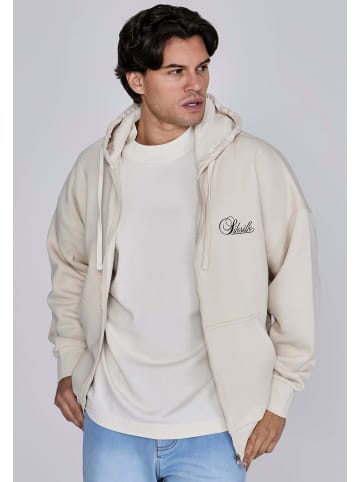 SikSilk Sweatjacke Essentials Full Zip in Ecru