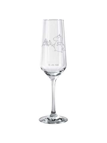 Mr. & Mrs. Panda Champagnerglas Einhorn Bergsteiger ohne Spruch in Transparent
