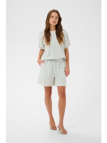 SAINT TROPEZ Shorts RajaSZ Gerade Passform in Ice Vallarta Flower Stripes