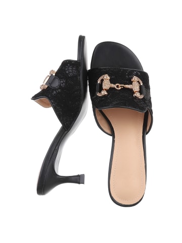 Ital-Design High-Heel Sandalette in Schwarz